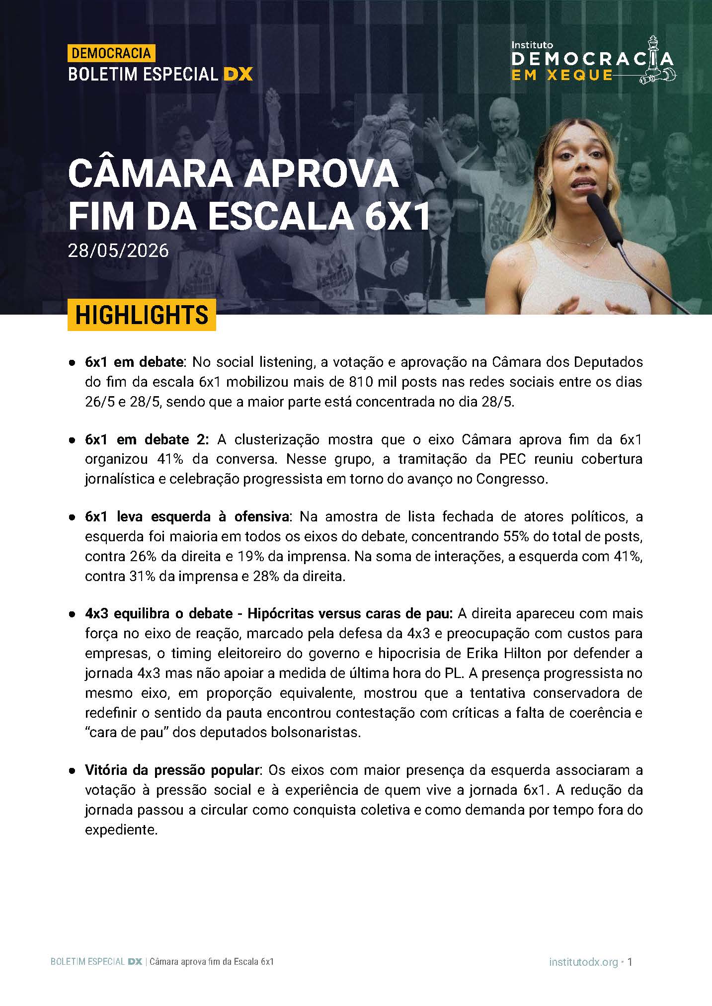 Capa Câmara aprova fim da Escala 6x1 (28.05.2026)
