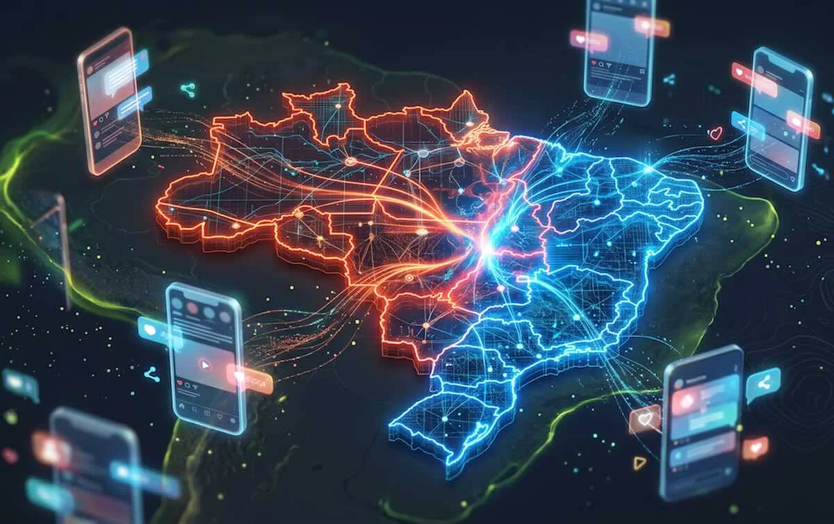 Nas redes, a eleição de 2026 já é nacional — e o Centro-Oeste é o caso extremo
