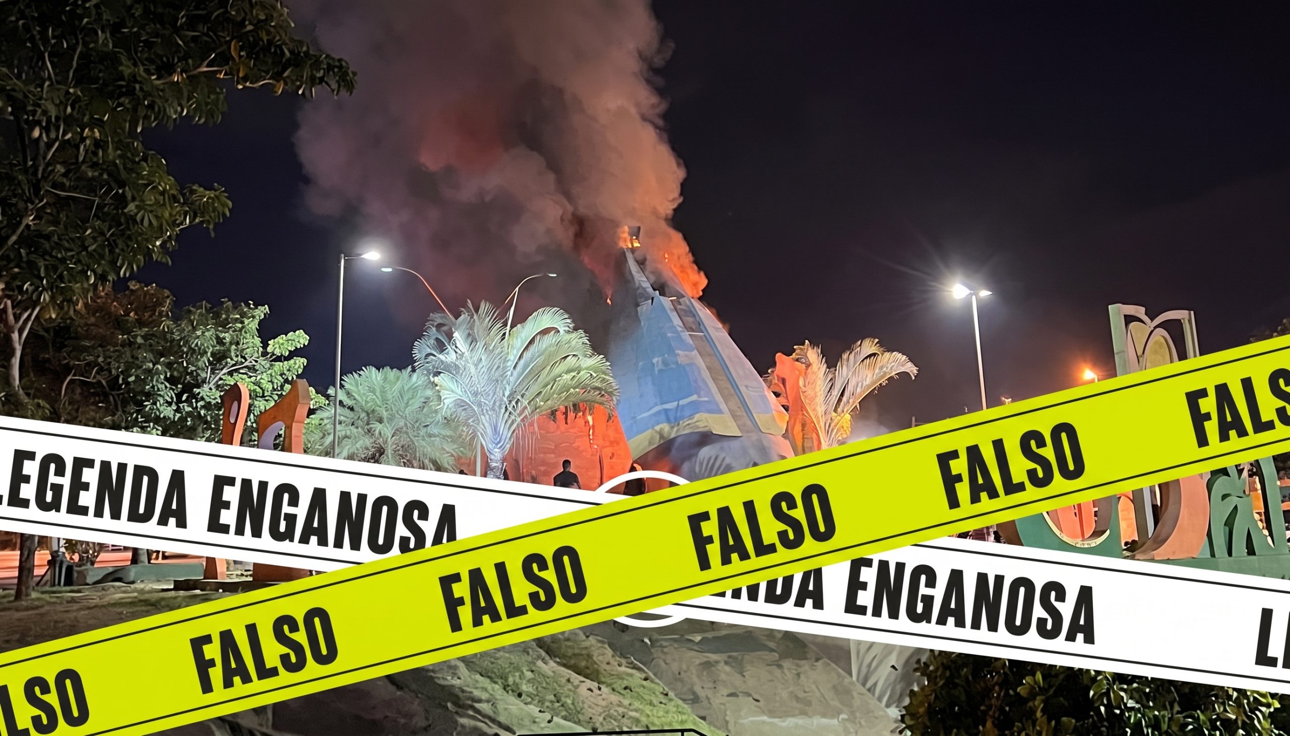 É falso que 'evangélicos bolsonaristas' incendiaram imagem de Nossa Senhora em Goiás