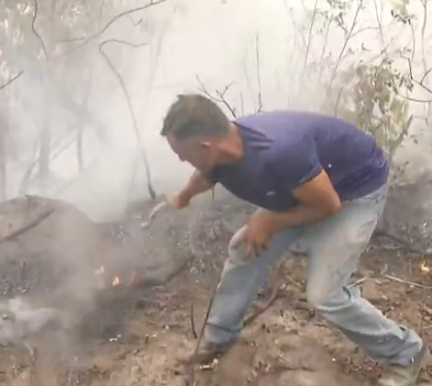 Incêndio na Chapada dos Veadeiros