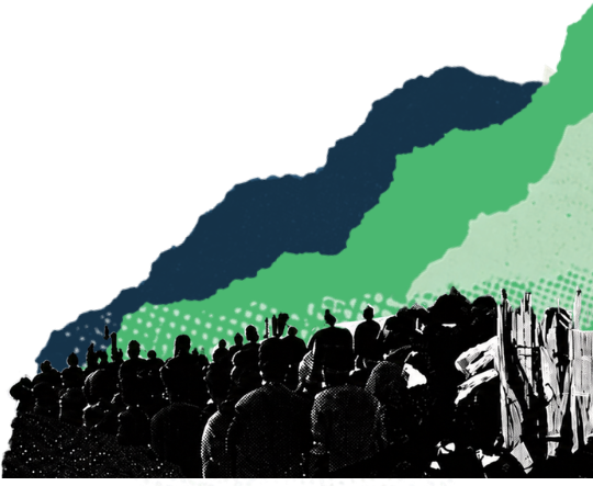 Ilustração de estudantes em manifestação
