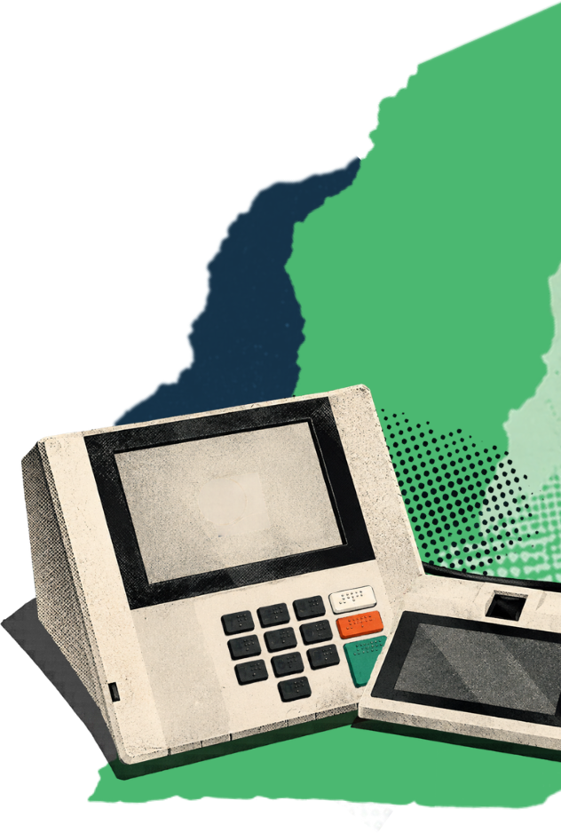 Ilustração de urna eletrônica